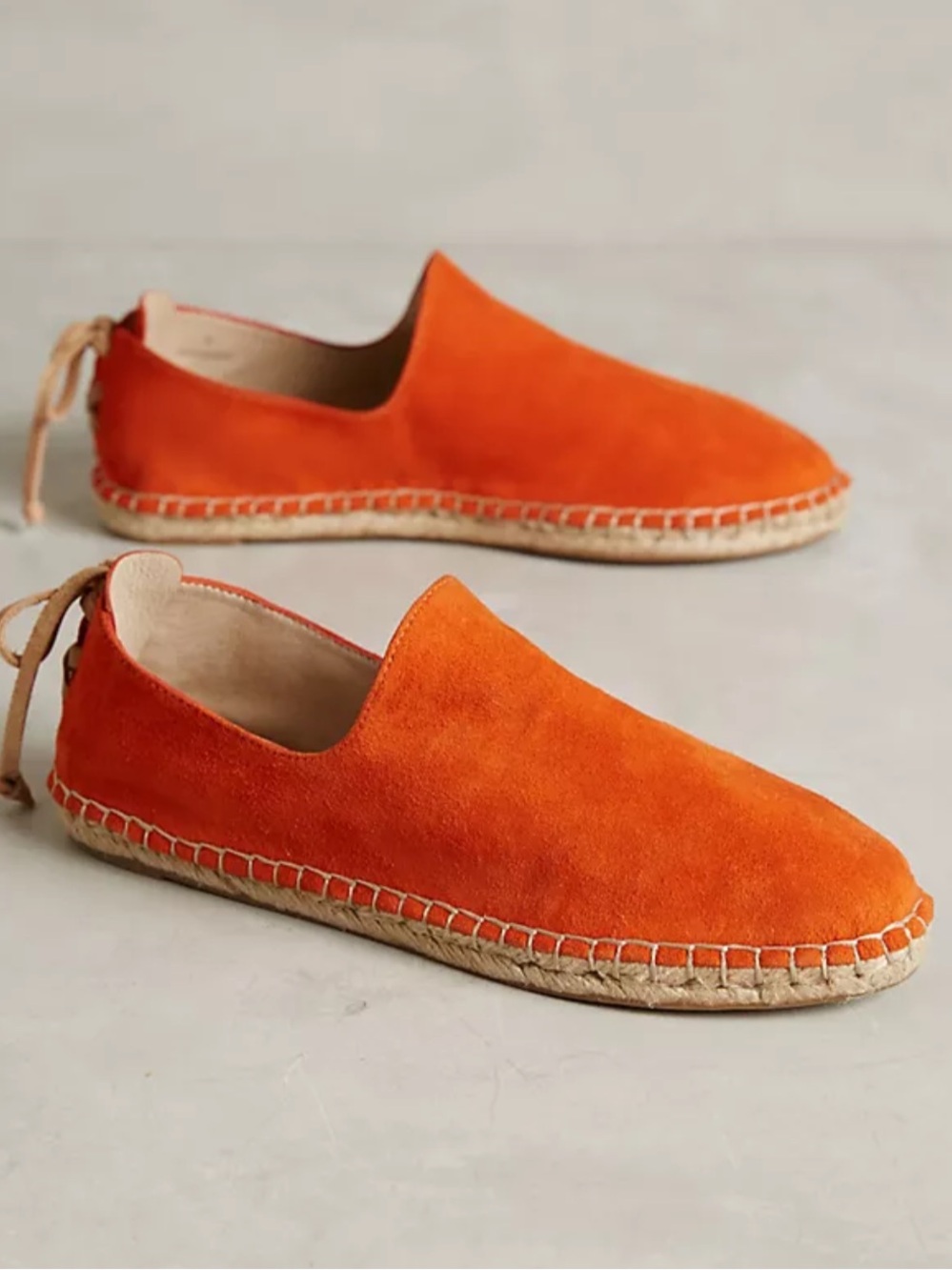 House of Harlow Burnt Orange Suede Slip-On Espadrilles - Picture 2 of 10